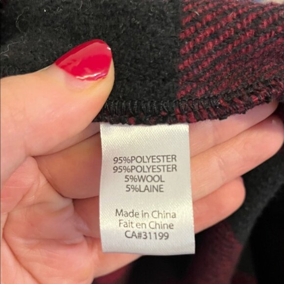 Women's Red and Black Checkered Utility Jacket - Picture 2 of 3